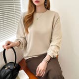 透け感チュールで魅せる、チュールドッキングトップス スウェット チュール袖 | COCOMOMO | 詳細画像16