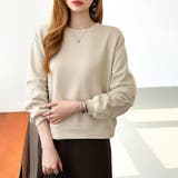 透け感チュールで魅せる、チュールドッキングトップス スウェット チュール袖 | COCOMOMO | 詳細画像17