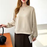 透け感チュールで魅せる、チュールドッキングトップス スウェット チュール袖 | COCOMOMO | 詳細画像19