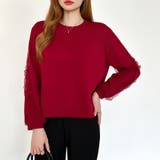 透け感チュールで魅せる、チュールドッキングトップス スウェット チュール袖 | COCOMOMO | 詳細画像20