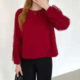 透け感チュールで魅せる、チュールドッキングトップス スウェット チュール袖 | COCOMOMO | 詳細画像21