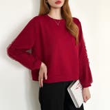 透け感チュールで魅せる、チュールドッキングトップス スウェット チュール袖 | COCOMOMO | 詳細画像22