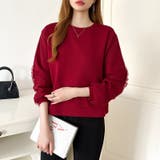 透け感チュールで魅せる、チュールドッキングトップス スウェット チュール袖 | COCOMOMO | 詳細画像28