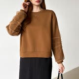 透け感チュールで魅せる、チュールドッキングトップス スウェット チュール袖 | COCOMOMO | 詳細画像32