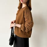 透け感チュールで魅せる、チュールドッキングトップス スウェット チュール袖 | COCOMOMO | 詳細画像34