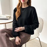 透け感チュールで魅せる、チュールドッキングトップス スウェット チュール袖 | COCOMOMO | 詳細画像47