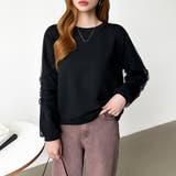 透け感チュールで魅せる、チュールドッキングトップス スウェット チュール袖 | COCOMOMO | 詳細画像48