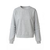 透け感チュールで魅せる、チュールドッキングトップス スウェット チュール袖 | COCOMOMO | 詳細画像54