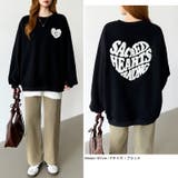 後ろ姿まで可愛い。サガラ刺繍ハートロゴトレーナー スウェット ロゴトレーナー | COCOMOMO | 詳細画像55 