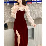 しなやかに艶めく、オフショルベロアドレス パーティードレス ベロアドレス | COCOMOMO | 詳細画像11