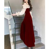 しなやかに艶めく、オフショルベロアドレス パーティードレス ベロアドレス | COCOMOMO | 詳細画像12