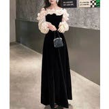 しなやかに艶めく、オフショルベロアドレス パーティードレス ベロアドレス | COCOMOMO | 詳細画像2