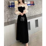 しなやかに艶めく、オフショルベロアドレス パーティードレス ベロアドレス | COCOMOMO | 詳細画像6