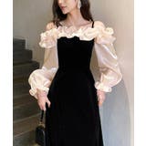 しなやかに艶めく、オフショルベロアドレス パーティードレス ベロアドレス | COCOMOMO | 詳細画像8