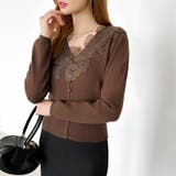 華やかレースで品よく彩る。レースネックカーディガン レース襟 カーディガン | COCOMOMO | 詳細画像25