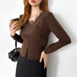 華やかレースで品よく彩る。レースネックカーディガン レース襟 カーディガン | COCOMOMO | 詳細画像26