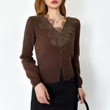 華やかレースで品よく彩る。レースネックカーディガン レース襟 カーディガン | COCOMOMO | 詳細画像27