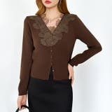 華やかレースで品よく彩る。レースネックカーディガン レース襟 カーディガン | COCOMOMO | 詳細画像31