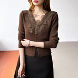 華やかレースで品よく彩る。レースネックカーディガン レース襟 カーディガン | COCOMOMO | 詳細画像32