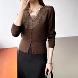 華やかレースで品よく彩る。レースネックカーディガン レース襟 カーディガン | COCOMOMO | 詳細画像33