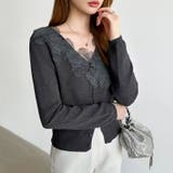 華やかレースで品よく彩る。レースネックカーディガン レース襟 カーディガン | COCOMOMO | 詳細画像4