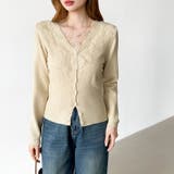 華やかレースで品よく彩る。レースネックカーディガン レース襟 カーディガン | COCOMOMO | 詳細画像40