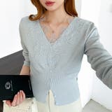 華やかレースで品よく彩る。レースネックカーディガン レース襟 カーディガン | COCOMOMO | 詳細画像51