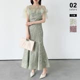 グリーン | チュールボレロ付き2点セット パーティードレス 結婚式 | COCOMOMO