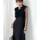 シアー×チュールの3点セットドレス パーティードレス 結婚式 | COCOMOMO | 詳細画像52 