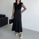 シアー×チュールの3点セットドレス パーティードレス 結婚式 | COCOMOMO | 詳細画像28