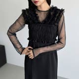 シアー×チュールの3点セットドレス パーティードレス 結婚式 | COCOMOMO | 詳細画像30