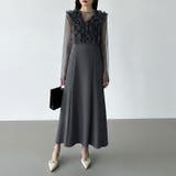 シアー×チュールの3点セットドレス パーティードレス 結婚式 | COCOMOMO | 詳細画像32