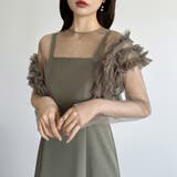シアー×チュールの3点セットドレス パーティードレス 結婚式 | COCOMOMO | 詳細画像17 