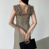 シアー×チュールの3点セットドレス パーティードレス 結婚式 | COCOMOMO | 詳細画像8