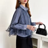 ふんわり揺れる存在感。チュールレイヤードシャツ シアーチュール シャツ | COCOMOMO | 詳細画像10