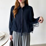 ふんわり揺れる存在感。チュールレイヤードシャツ シアーチュール シャツ | COCOMOMO | 詳細画像18