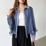 ふんわり揺れる存在感。チュールレイヤードシャツ シアーチュール シャツ | COCOMOMO | 詳細画像2