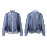 ふんわり揺れる存在感。チュールレイヤードシャツ シアーチュール シャツ | COCOMOMO | 詳細画像24