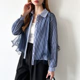 ふんわり揺れる存在感。チュールレイヤードシャツ シアーチュール シャツ | COCOMOMO | 詳細画像3