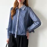 ふんわり揺れる存在感。チュールレイヤードシャツ シアーチュール シャツ | COCOMOMO | 詳細画像5