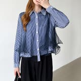 ふんわり揺れる存在感。チュールレイヤードシャツ シアーチュール シャツ | COCOMOMO | 詳細画像8