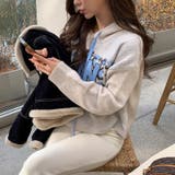 ロゴジャガードニットパーカー ロゴパーカー レオパード柄 | COCOMOMO | 詳細画像10