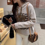 ロゴジャガードニットパーカー ロゴパーカー レオパード柄 | COCOMOMO | 詳細画像14