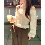 その日の気分で、オフショルにも。2wayオフショルブラウス オフショルダー | COCOMOMO | 詳細画像3