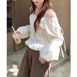 その日の気分で、オフショルにも。2wayオフショルブラウス オフショルダー | COCOMOMO | 詳細画像7