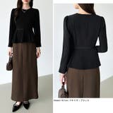 ベルト付きペプラムブラウス ブラウス ペプラムトップス | COCOMOMO | 詳細画像16 