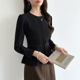 ベルト付きペプラムブラウス ブラウス ペプラムトップス | COCOMOMO | 詳細画像19 