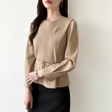 ベルト付きペプラムブラウス ブラウス ペプラムトップス | COCOMOMO | 詳細画像21 