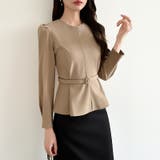 ベルト付きペプラムブラウス ブラウス ペプラムトップス | COCOMOMO | 詳細画像23 