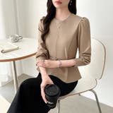 ベルト付きペプラムブラウス ブラウス ペプラムトップス | COCOMOMO | 詳細画像24 